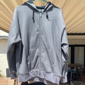 Grey Relaxed Fit Nike Zip Up